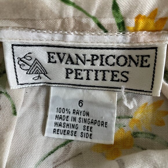 Evan Picone petites 90s floral maxi skirt xs - Picture 2 of 4